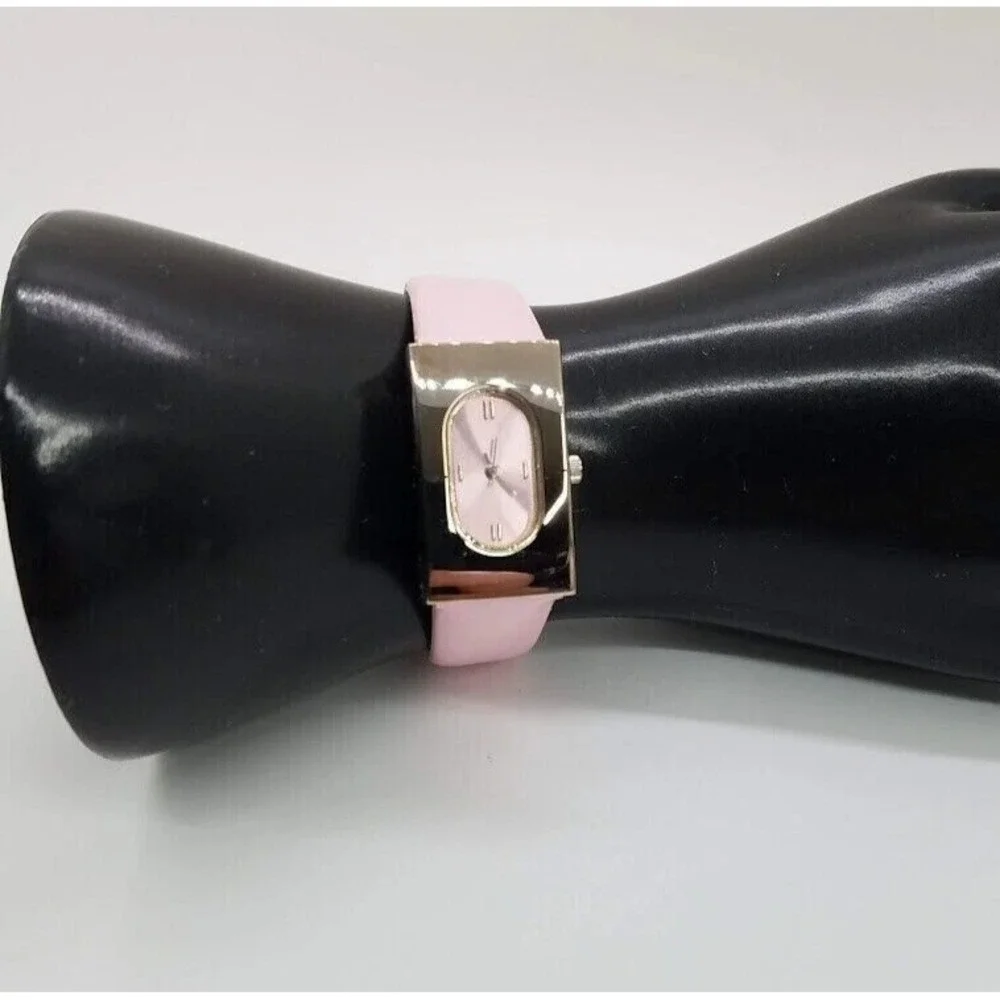 Body Gear Women's Pink Patent Leather Rectangular‎ Dress Watch Quartz Movement